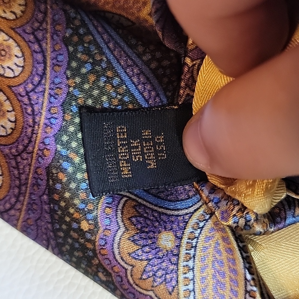 Robert Talbott Best Of Nordstrom Purple/Gold/Green Paisley Tie - Picture 4 of 5